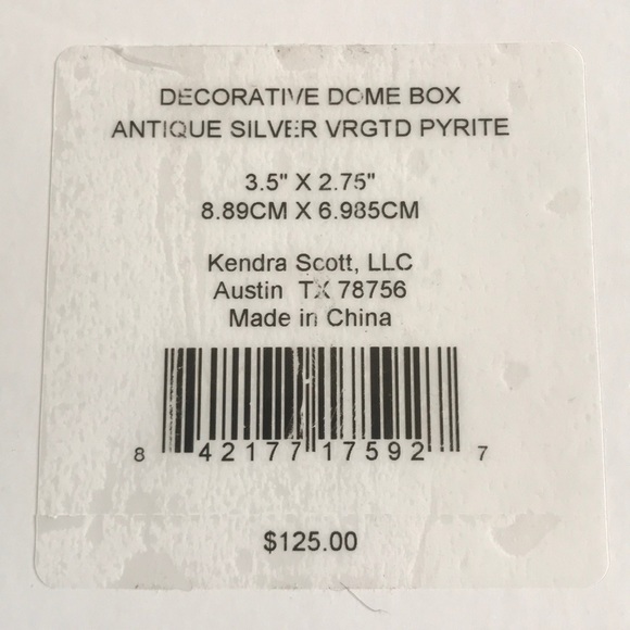 Kendra Scott Decorative Antique Silver Box Pyrite - Picture 8 of 8